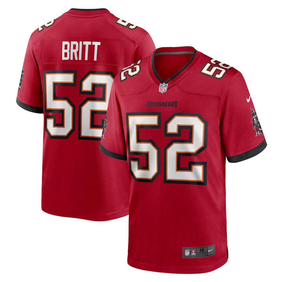 Men Tampa Bay Buccaneers #52 K.J. Britt Nike Red Game NFL Jersey
